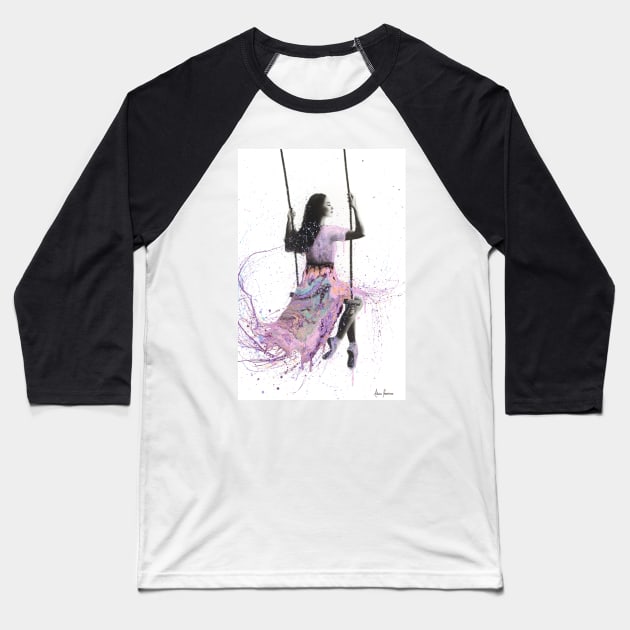 Girl on a Swing Baseball T-Shirt by AshvinHarrison